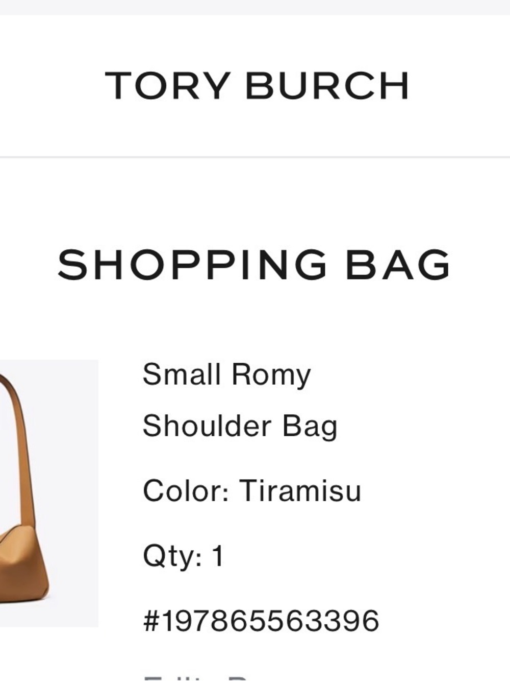 Tory Burch Small Romy Shoulder Bag in Tiramisu